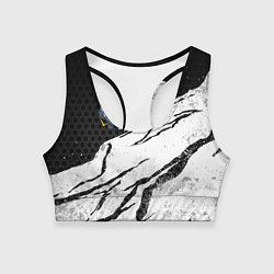 Женский спортивный топ Российская империя - потертости