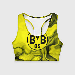 Топик спортивный женский Фк Боруссия Дортмунд, цвет: 3D-принт