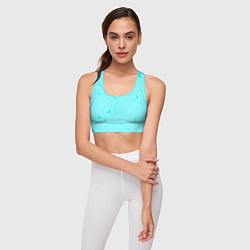Топик спортивный женский Color light blue shapes, цвет: 3D-принт — фото 2