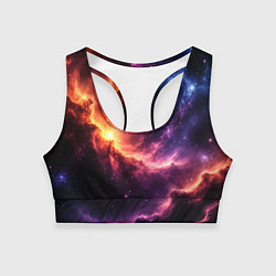 Топик спортивный женский Фантастические космические туманы, цвет: 3D-принт