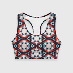Женский спортивный топ Звездный узор в шестиугольниках