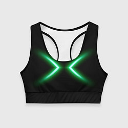 Женский спортивный топ Neon green lines