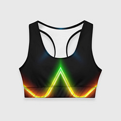 Женский спортивный топ Neon multicolored lines