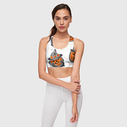 Топик спортивный женский Candy halloween, цвет: 3D-принт — фото 2