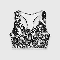 Топик спортивный женский Lightnings and faces - ai art fantasy, цвет: 3D-принт