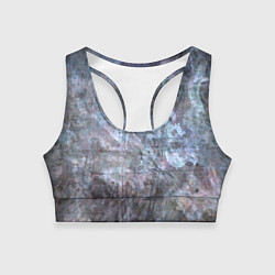 Женский спортивный топ Абстракция - gray-blue hurricane