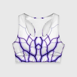 Женский спортивный топ Color white purple