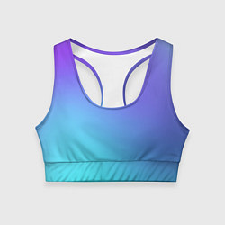 Топик спортивный женский Color multi-colored gradient, цвет: 3D-принт