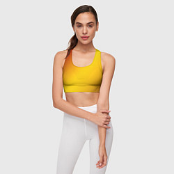 Топик спортивный женский Color yellow red gradient, цвет: 3D-принт — фото 2