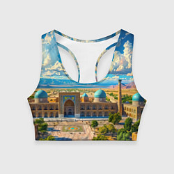 Топик спортивный женский Регистан: величие Самарканда, цвет: 3D-принт
