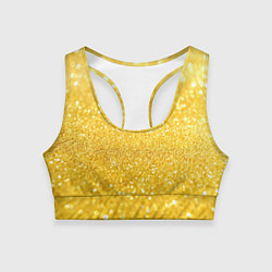 Топик спортивный женский Золото, цвет: 3D-принт