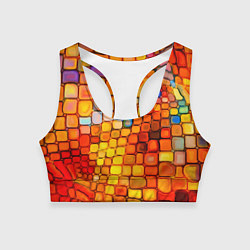 Топик спортивный женский Текстуры, цвет: 3D-принт