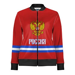 Олимпийка женская Хоккей: Россия, цвет: 3D-черный