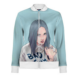 Олимпийка женская Billie Eilish: Bad Guy, цвет: 3D-белый