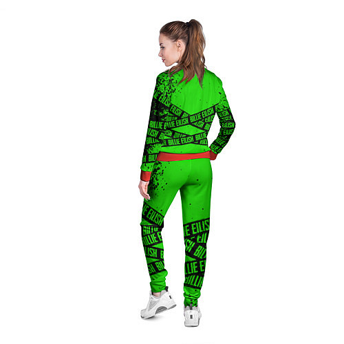 Женская олимпийка BILLIE EILISH: Green & Black Tape / 3D-Красный – фото 4