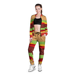 Олимпийка женская Бургер, цвет: 3D-красный — фото 2