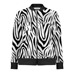 Олимпийка женская Черно-белая зебра, цвет: 3D-черный