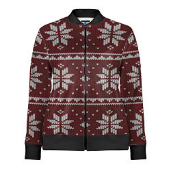 Олимпийка женская Вязаный рисунок, цвет: 3D-черный