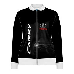 Олимпийка женская Черная Тойота Камри, цвет: 3D-белый