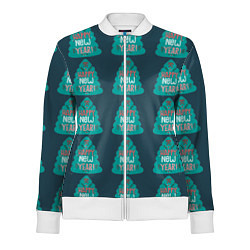 Олимпийка женская Ёлки-елки, цвет: 3D-белый