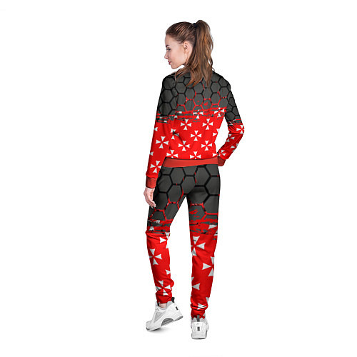 Женская олимпийка Umbrella Corporation - Соты / 3D-Красный – фото 4