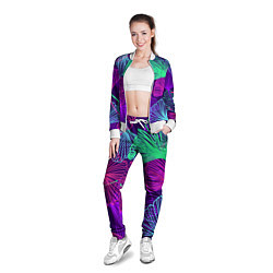 Олимпийка женская Neon color pattern Fashion 2023, цвет: 3D-белый — фото 2