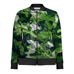 Олимпийка женская Camouflage Pattern Камуфляж Паттерн, цвет: 3D-черный