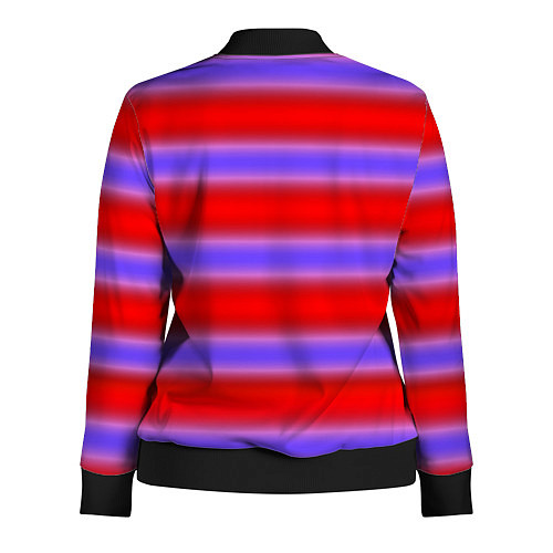 Женская олимпийка Striped pattern мягкие размытые полосы красные фио / 3D-Черный – фото 2
