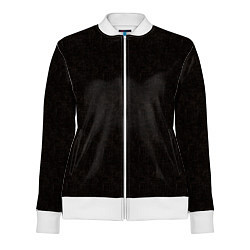 Олимпийка женская Текстурированный угольно-черный, цвет: 3D-белый