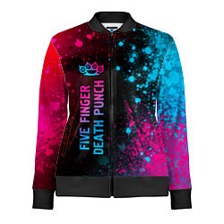 Олимпийка женская Five Finger Death Punch Neon Gradient, цвет: 3D-черный