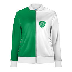 Олимпийка женская ФК Ахмат бело-зеленая форма, цвет: 3D-белый