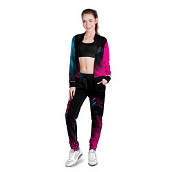 Олимпийка женская Citroen - Neon Gradient, цвет: 3D-черный — фото 2