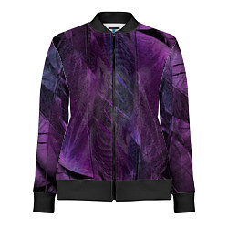 Олимпийка женская Текстура из перьев, цвет: 3D-черный