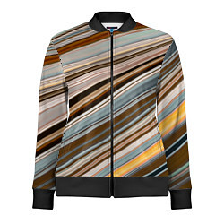 Олимпийка женская Colored wavy lines, цвет: 3D-черный