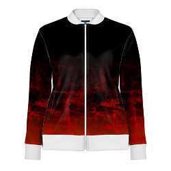 Олимпийка женская Черный однотонный и гранжевый красный, цвет: 3D-белый