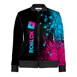 Олимпийка женская Roblox - neon gradient: по-вертикали, цвет: 3D-черный