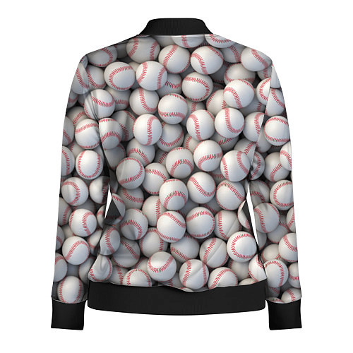 Женская олимпийка Бейсбольные мячи / 3D-Черный – фото 2