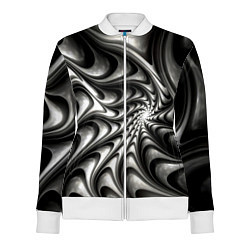 Олимпийка женская Abstract fractal grey, цвет: 3D-белый