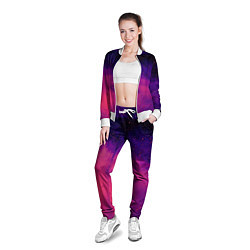 Олимпийка женская Фиолетовый космос, цвет: 3D-белый — фото 2