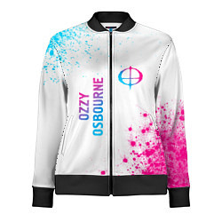 Женская олимпийка Ozzy Osbourne neon gradient style: надпись, символ