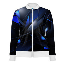Олимпийка женская Blue black background, цвет: 3D-белый