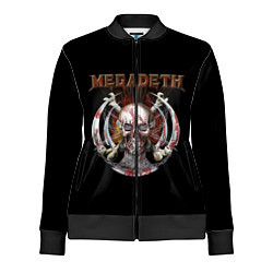 Олимпийка женская Megadeth - боевой череп, цвет: 3D-черный