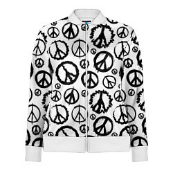 Олимпийка женская Many peace logo, цвет: 3D-белый