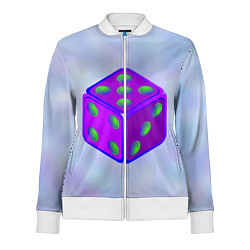 Олимпийка женская Игральный кубик, цвет: 3D-белый