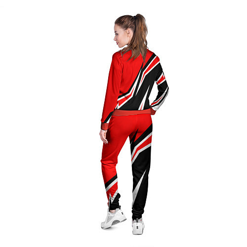 Женская олимпийка Ducati- red stripes / 3D-Красный – фото 4