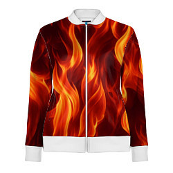 Олимпийка женская Пламя огня, цвет: 3D-белый