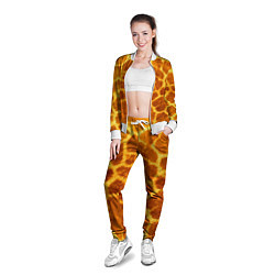 Олимпийка женская Шкура жирафа - текстура, цвет: 3D-белый — фото 2