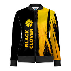 Олимпийка женская Black Clover - gold gradient: по-вертикали, цвет: 3D-черный