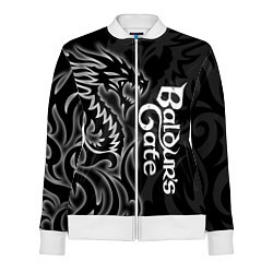 Олимпийка женская Балдурс гейт 3 - черный дракон, цвет: 3D-белый