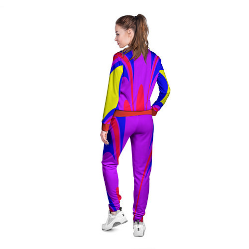Женская олимпийка Яркий цветной мотив / 3D-Красный – фото 4
